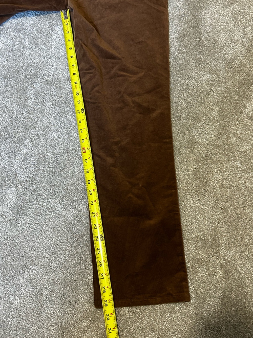 NWT Talbots Brown Corduroy Straight Leg Pants Size 12 - Picture 9 of 10